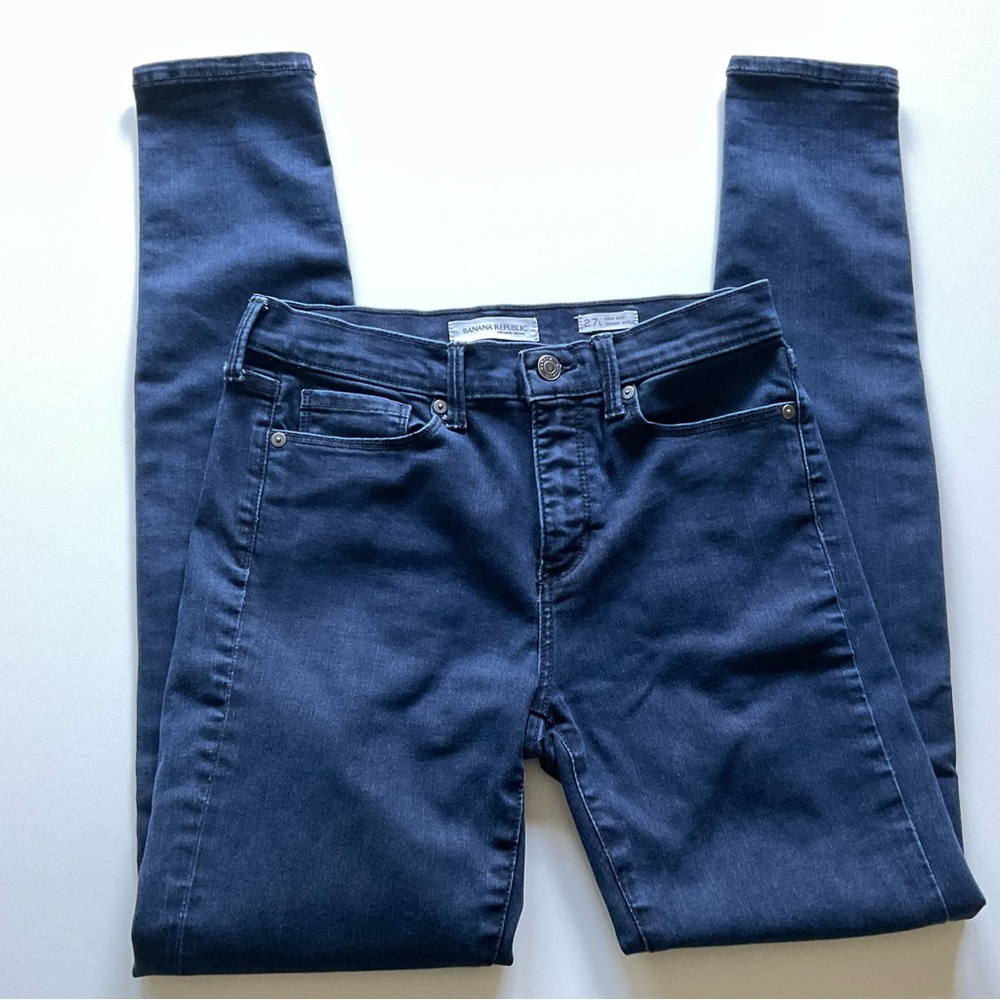 BANANA REPUBLIC High Rise Skinny Ankle Premium Jeans Dark Wash 305438 Womens 27L
